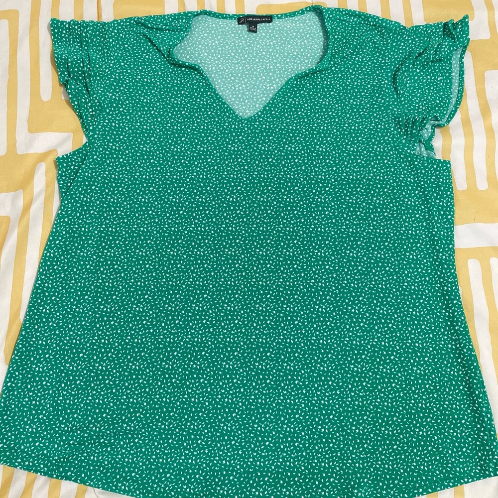 Green Polka Dot Women's Top